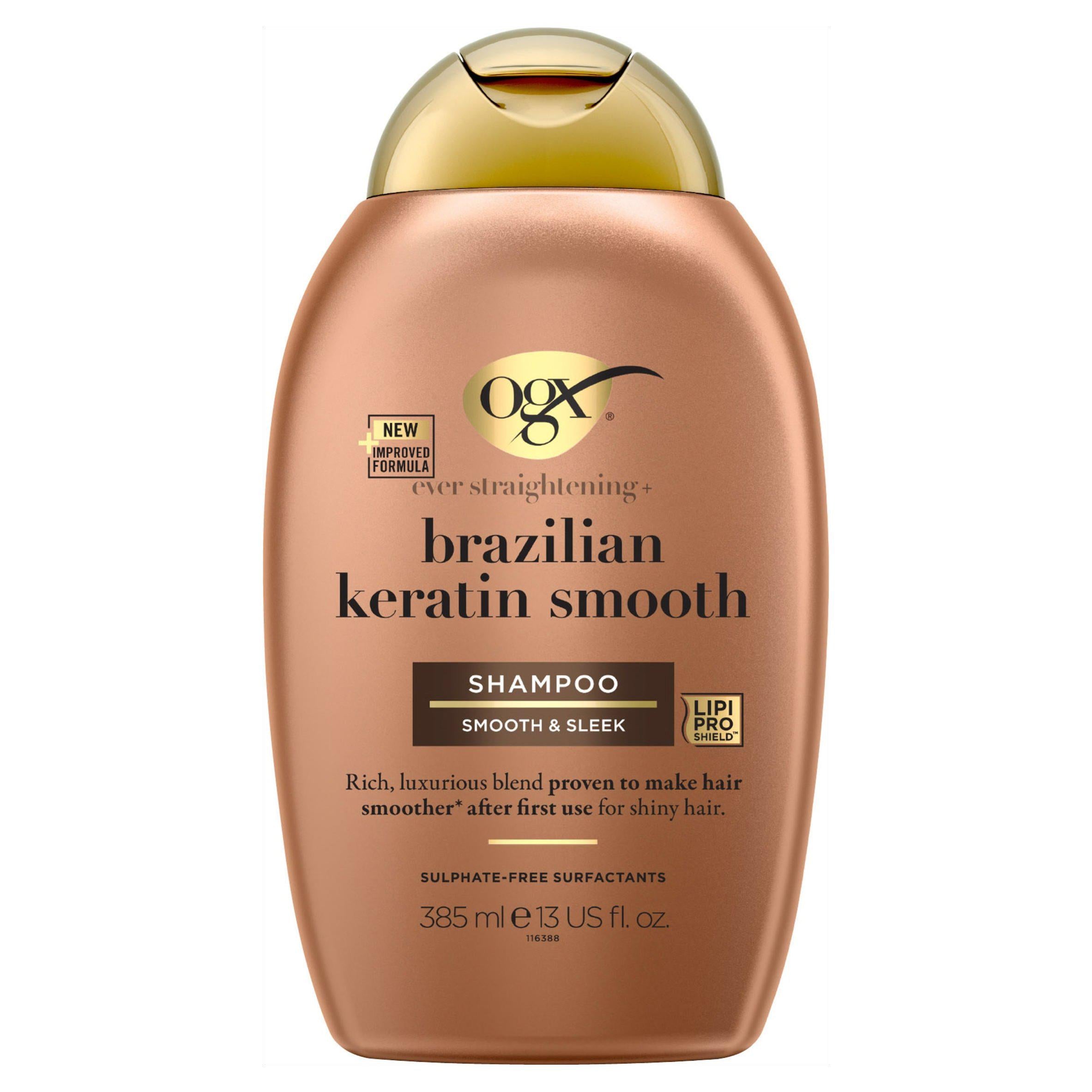 OGX Brazilian Keratin Smooth Shampoo 385ml (British brand)