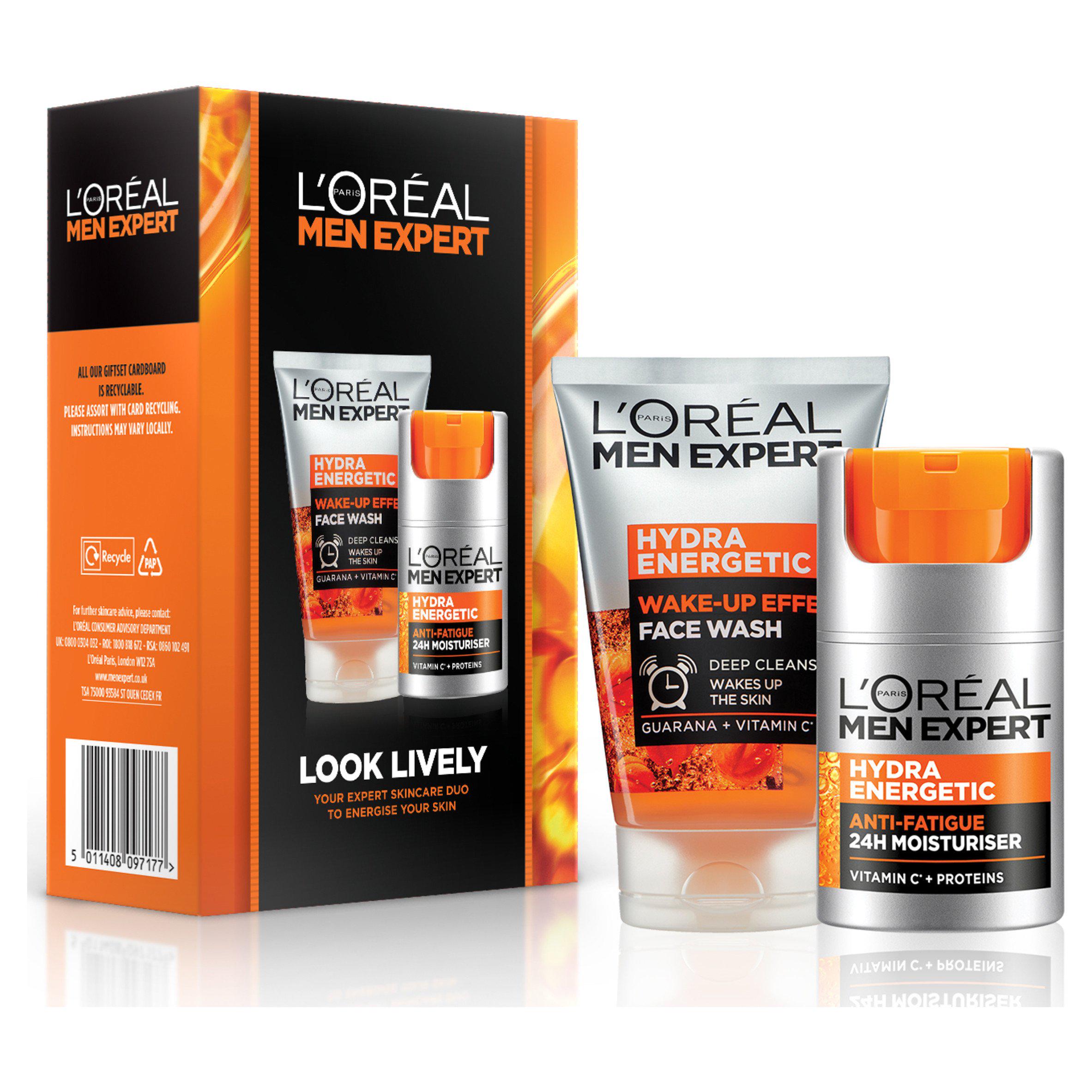 L'Oreal Men Expert Anti-Fatigue Duo skincare gift set - British product