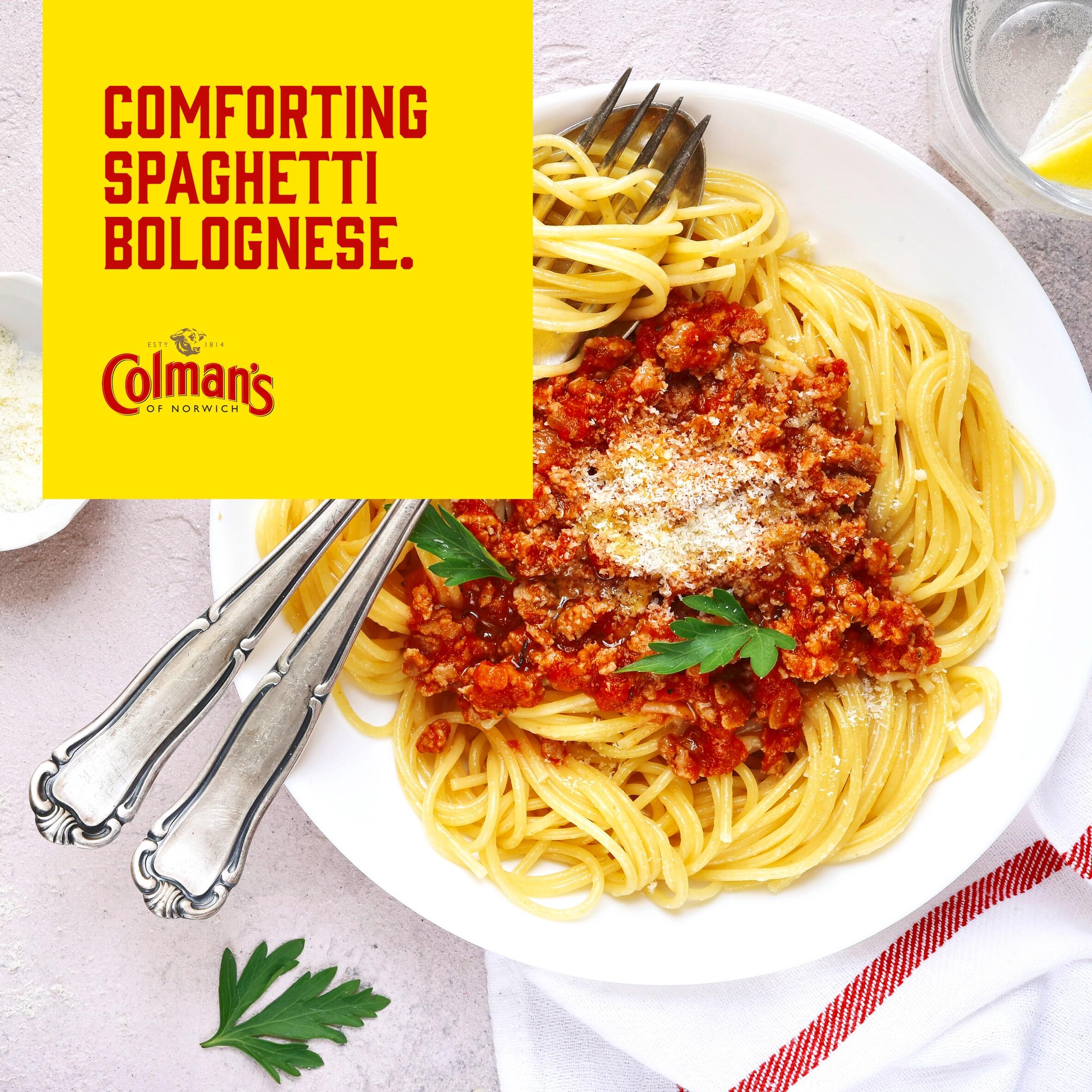 Colman's spaghetti bolognese recipe mix 44g, imported from the UK