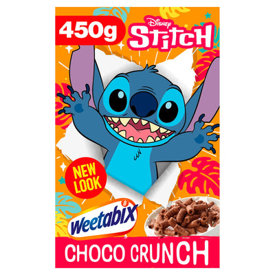 Sainsburys Weetabix Disney Stitch Choco Crunch Breakfast Cereal 450g- Buy online at McGrocer