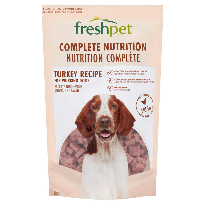 Freshpet complete nutrition turkey recipe working dogs 800g - British product