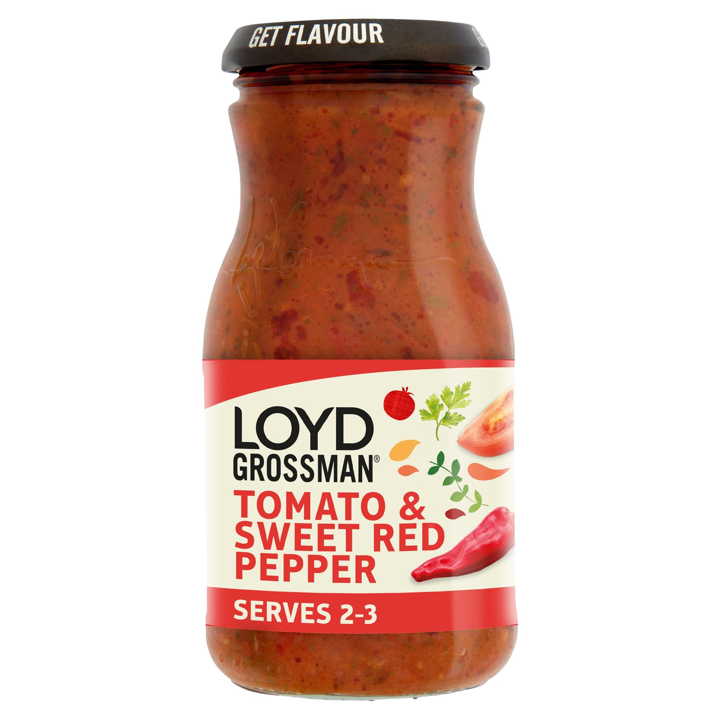 Loyd Grossman Tomato & Sweet Red Pepper sauce 350g, UK version