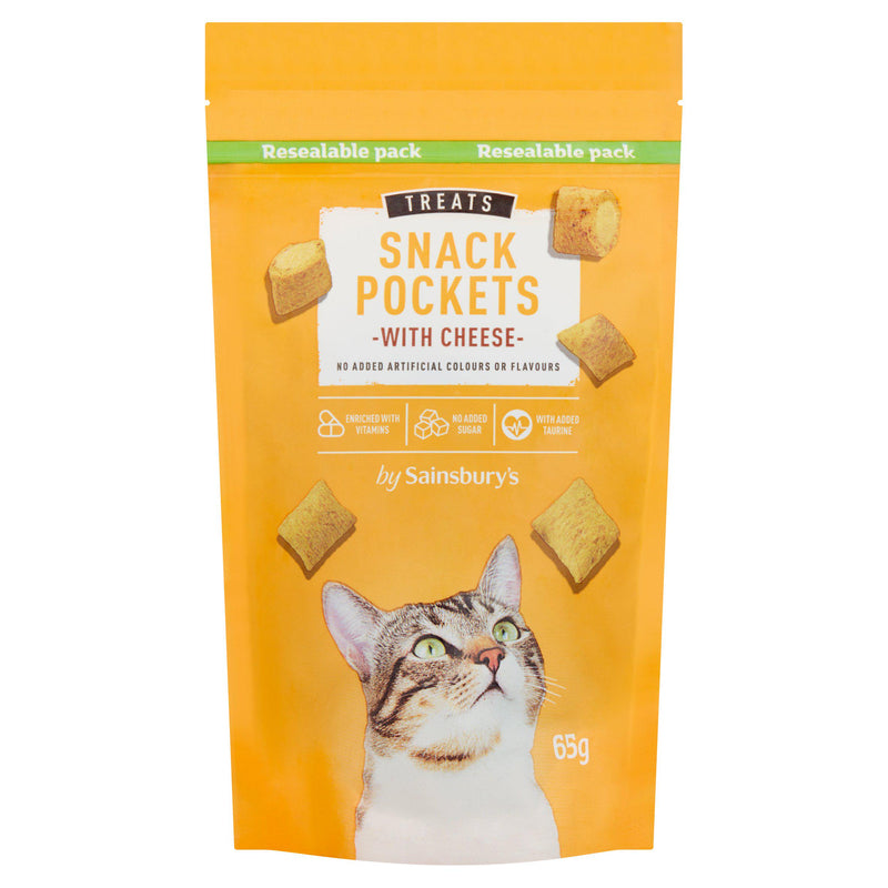 Sainsbury's cat treats with cheese 65g, imported from the UK