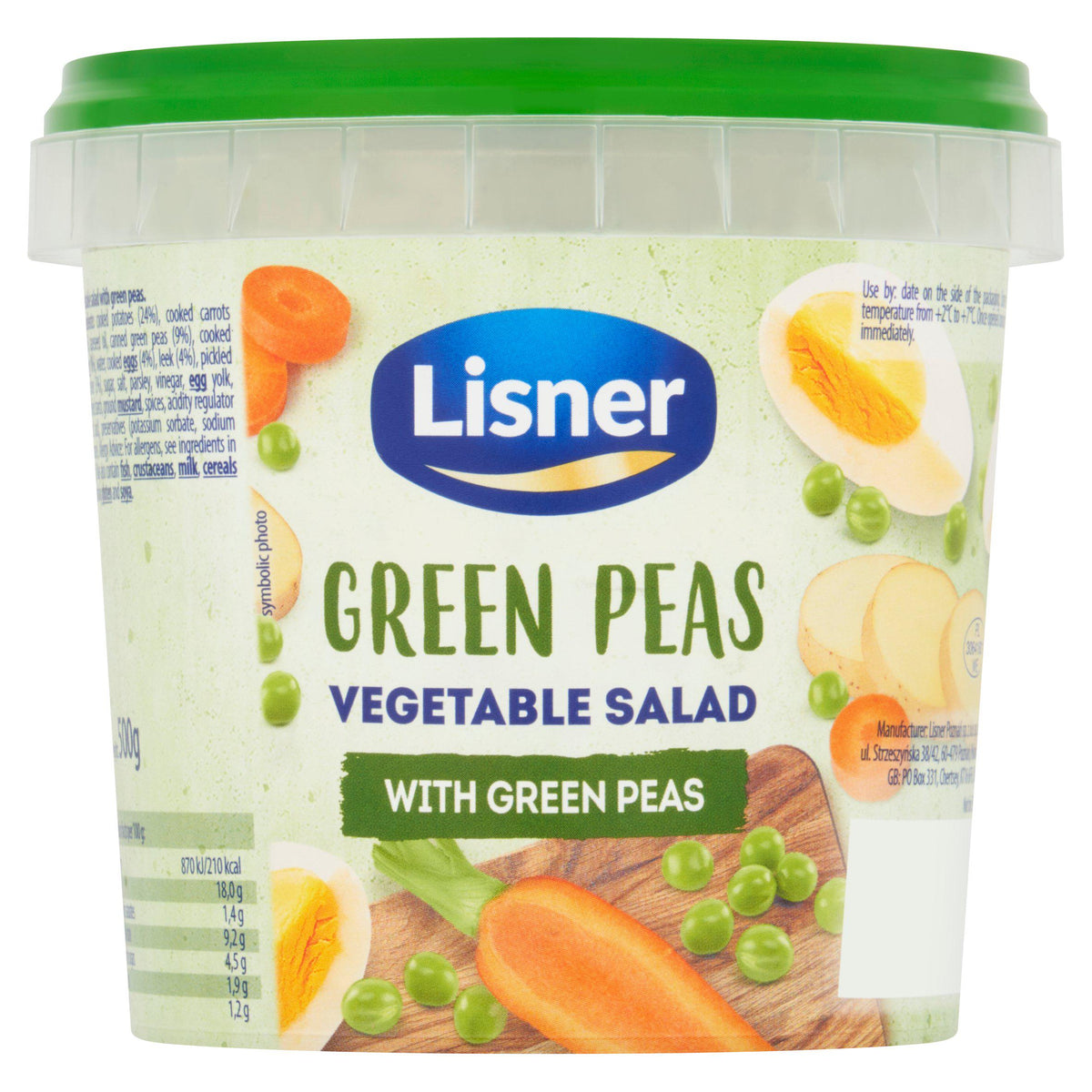 Lisner Vegetable Salad with Green Peas 500g, UK version