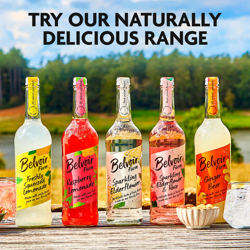 Belvoir Farm sparkling elderflower drink 750ml (British brand)