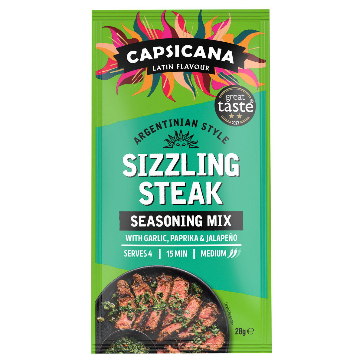Capsicana Latin Flavour Argentinian Sizzling Steak Seasoning Mix 28g