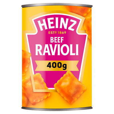 Sainsburys Heinz Beef Ravioli in Tomato Sauce Pasta Meal 400g- Buy online at McGrocer