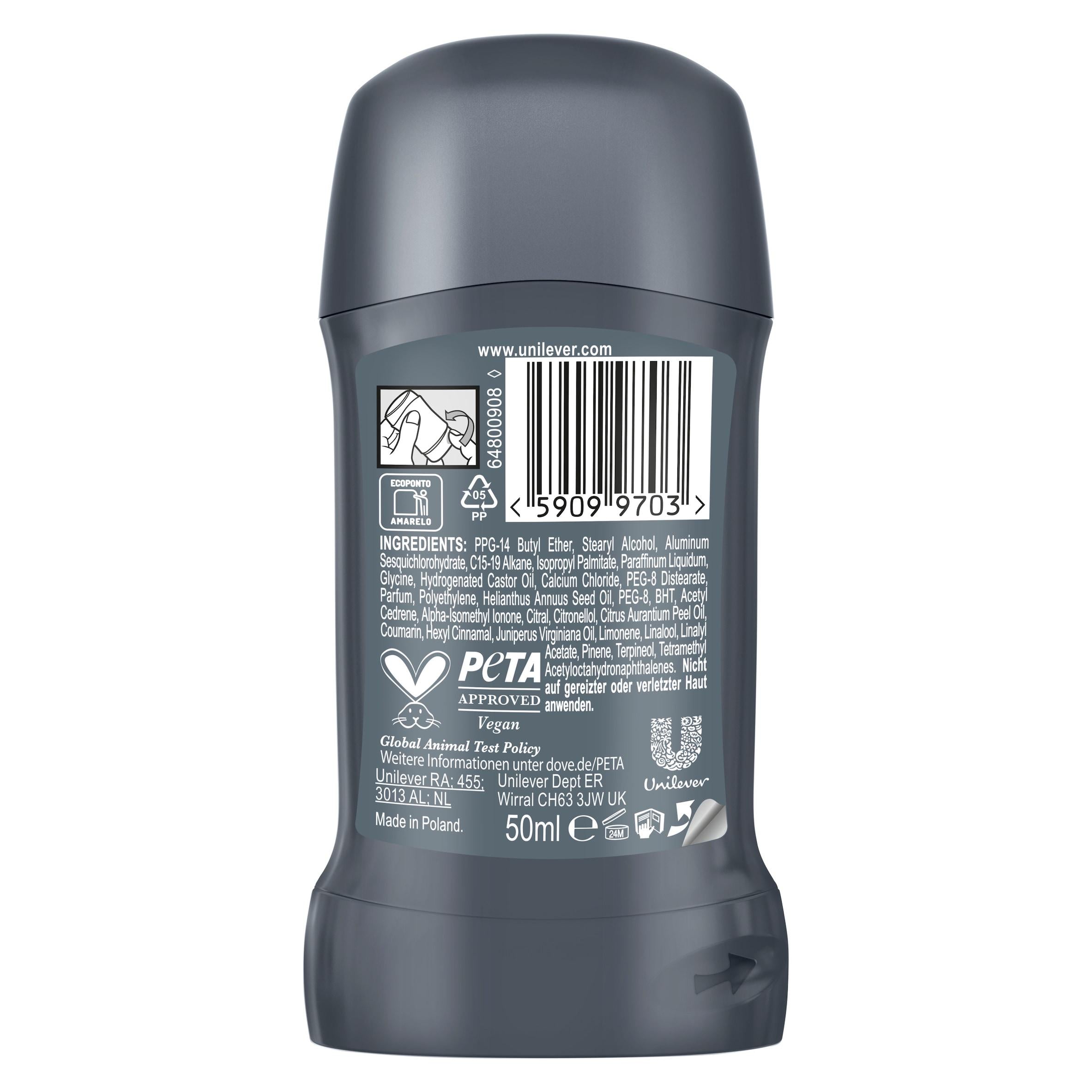 Dove Men+Care antiperspirant stick 50ml, UK version