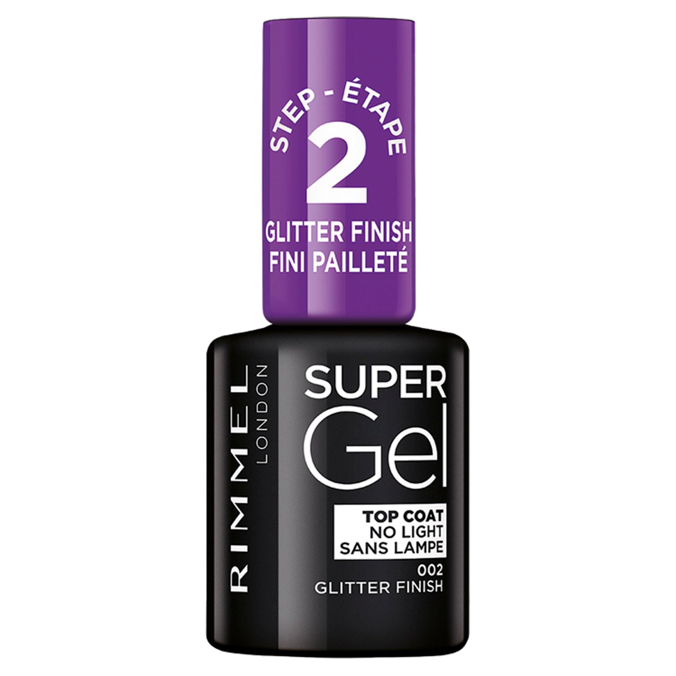 Rimmel Super Gel Glitter Top Coat 12ml (British brand)
