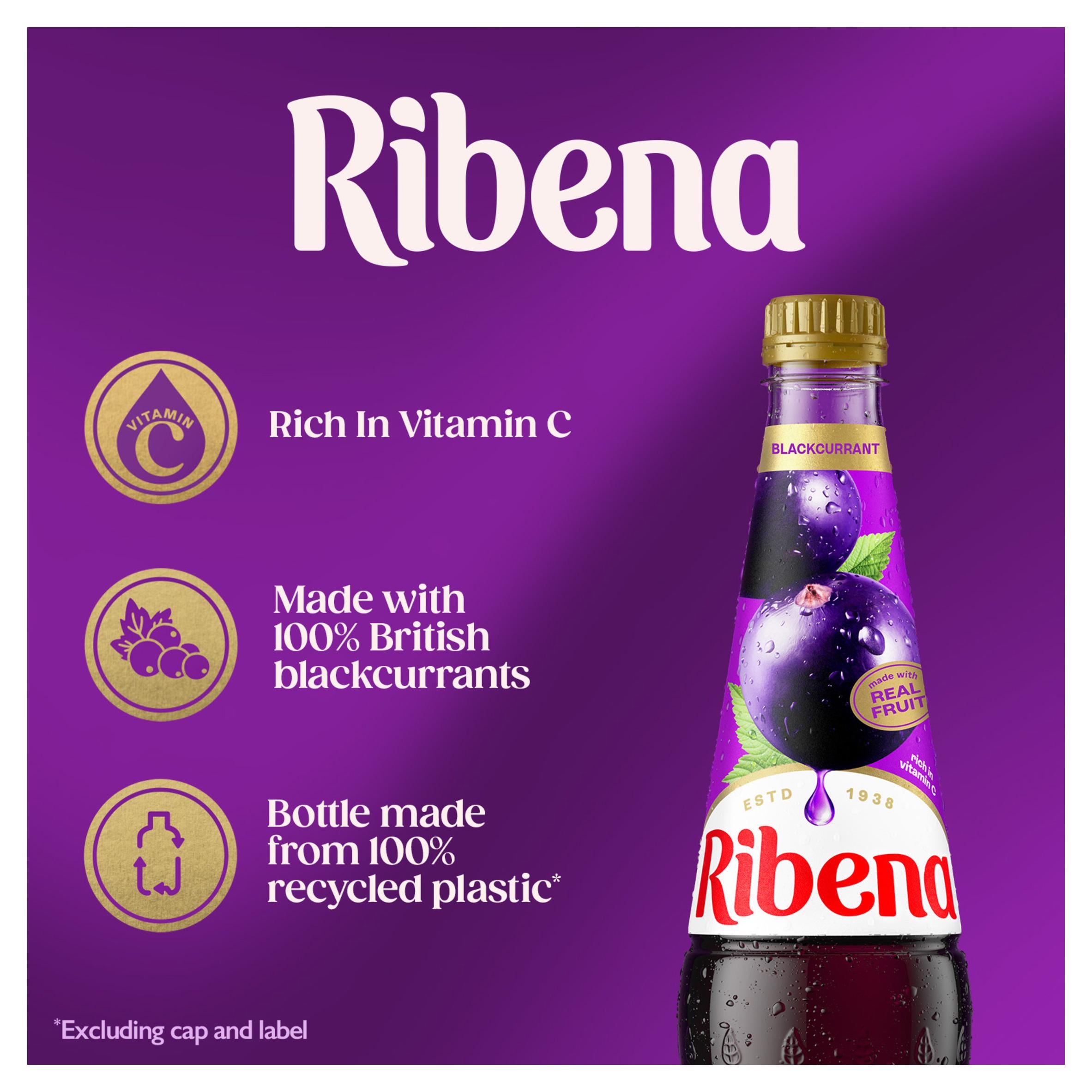 Ribena blackcurrant squash 1.5L (British brand)