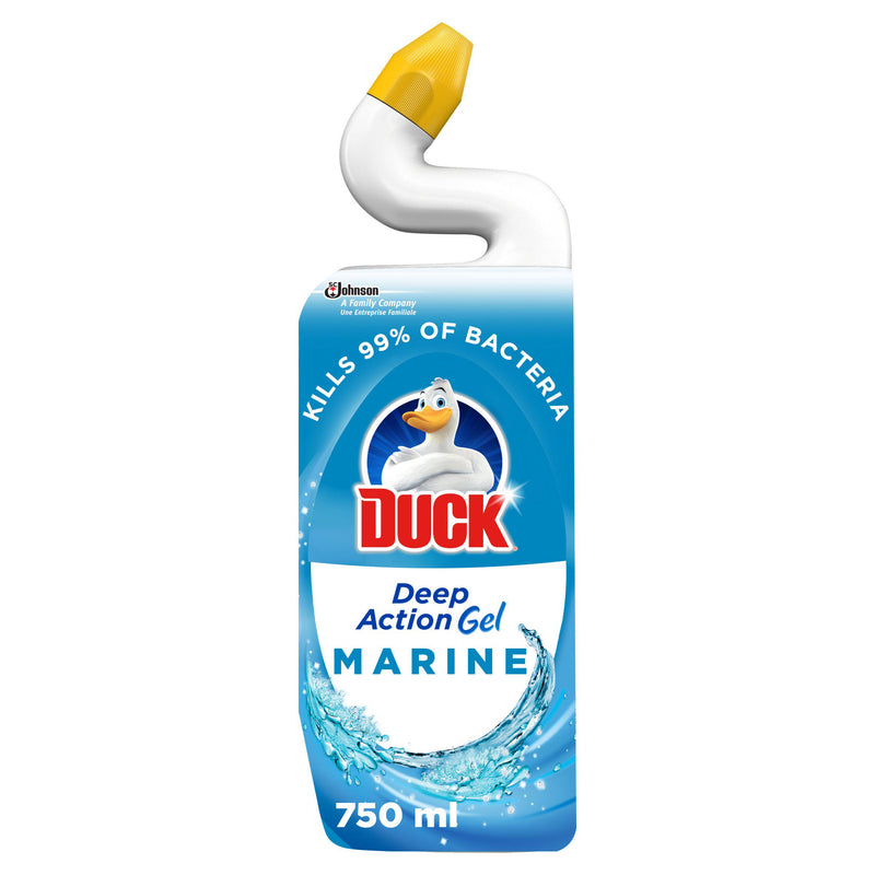 Duck Deep Action Gel toilet cleaner marine 750ml, imported from the UK
