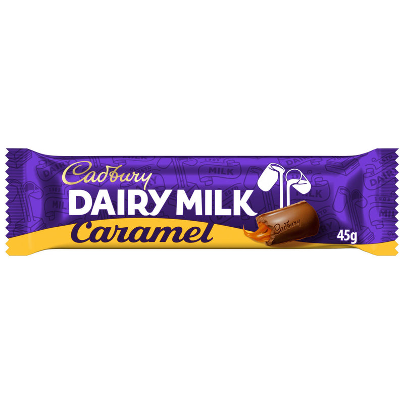 Cadbury Dairy Milk caramel chocolate bar 45g, UK version