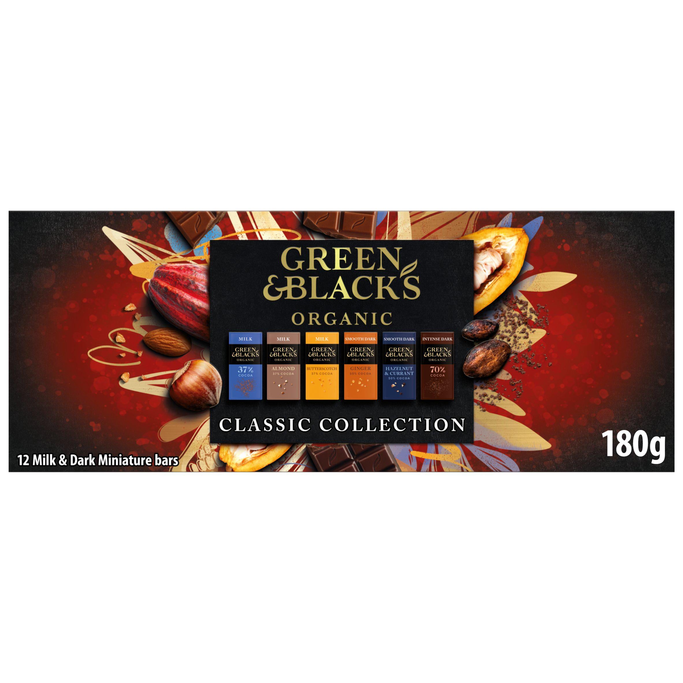 Green & Black's chocolate gift collection miniature bars 180g - British product