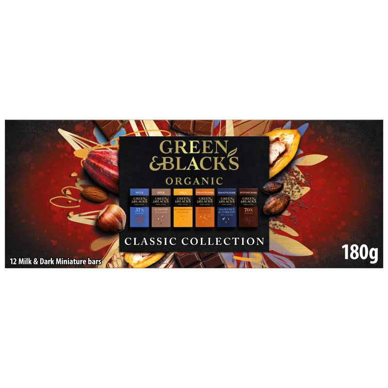 Green & Black's chocolate gift collection miniature bars 180g - British product