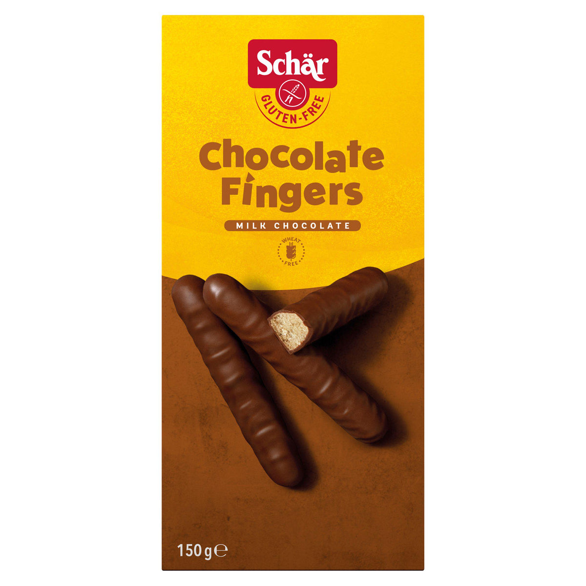 Schar Gluten Free Chocolate Fingers 150g, UK version