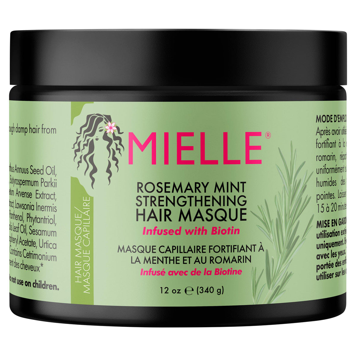 Mielle Rosemary Mint Hair Masque 340g, imported from the UK