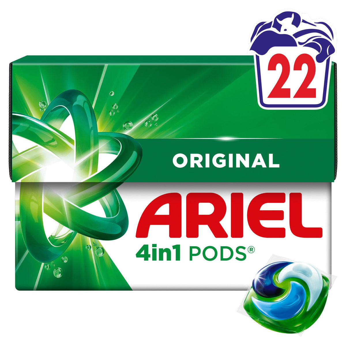 Ariel 4in1 PODS washing capsules 22 count - British product