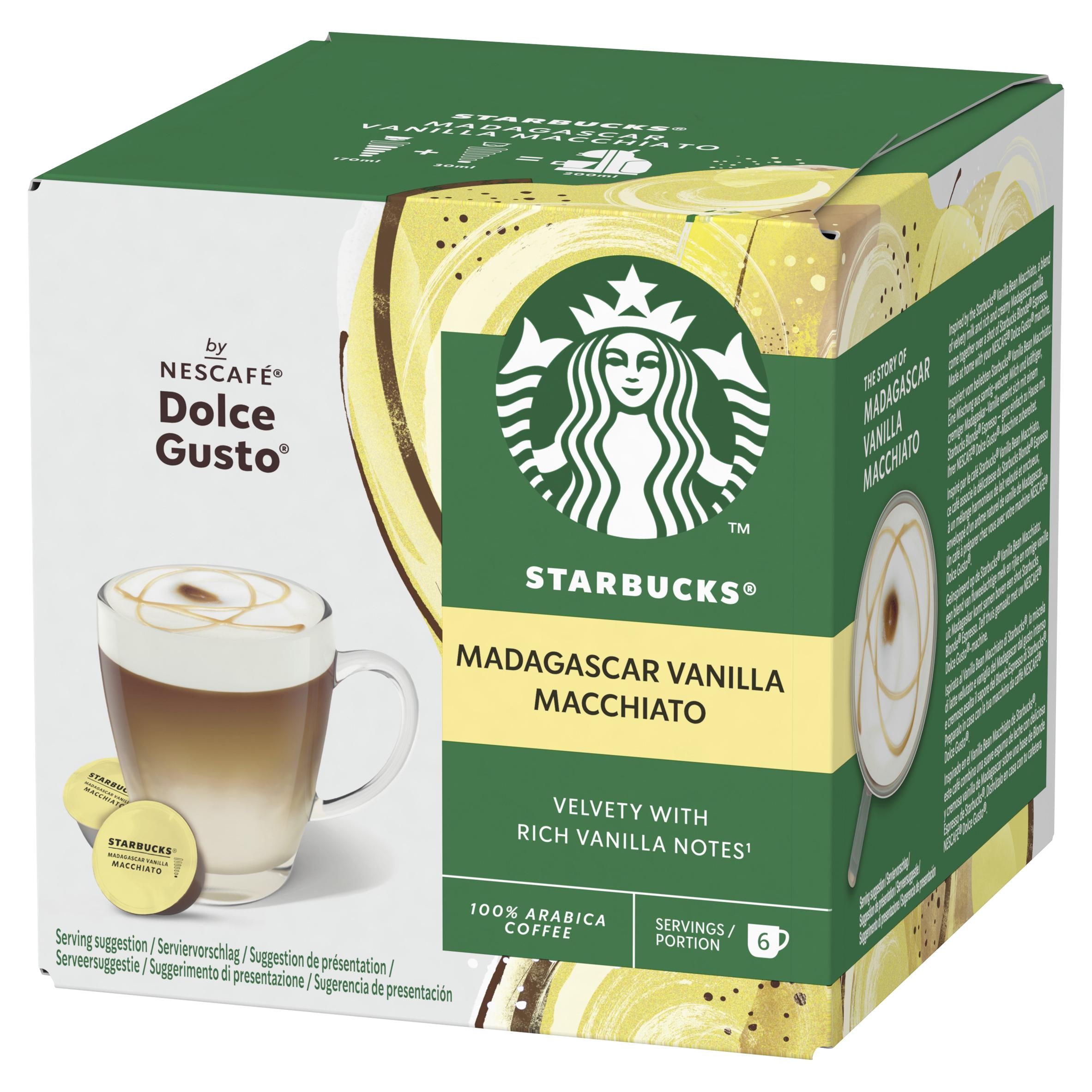 Starbucks vanilla macchiato coffee pods 12 pack - British product