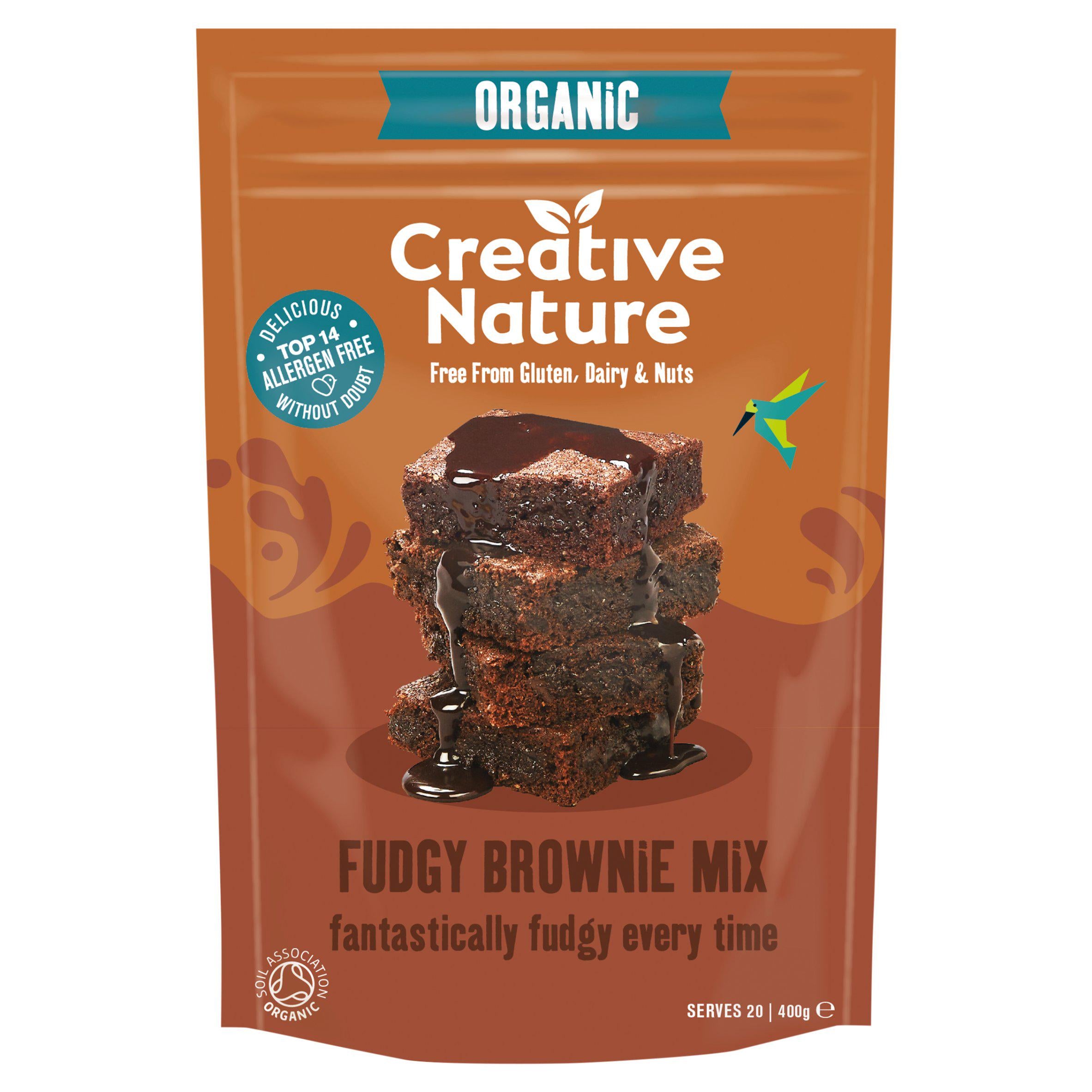 Creative Nature chia and cacao brownie mix 400g (British brand)