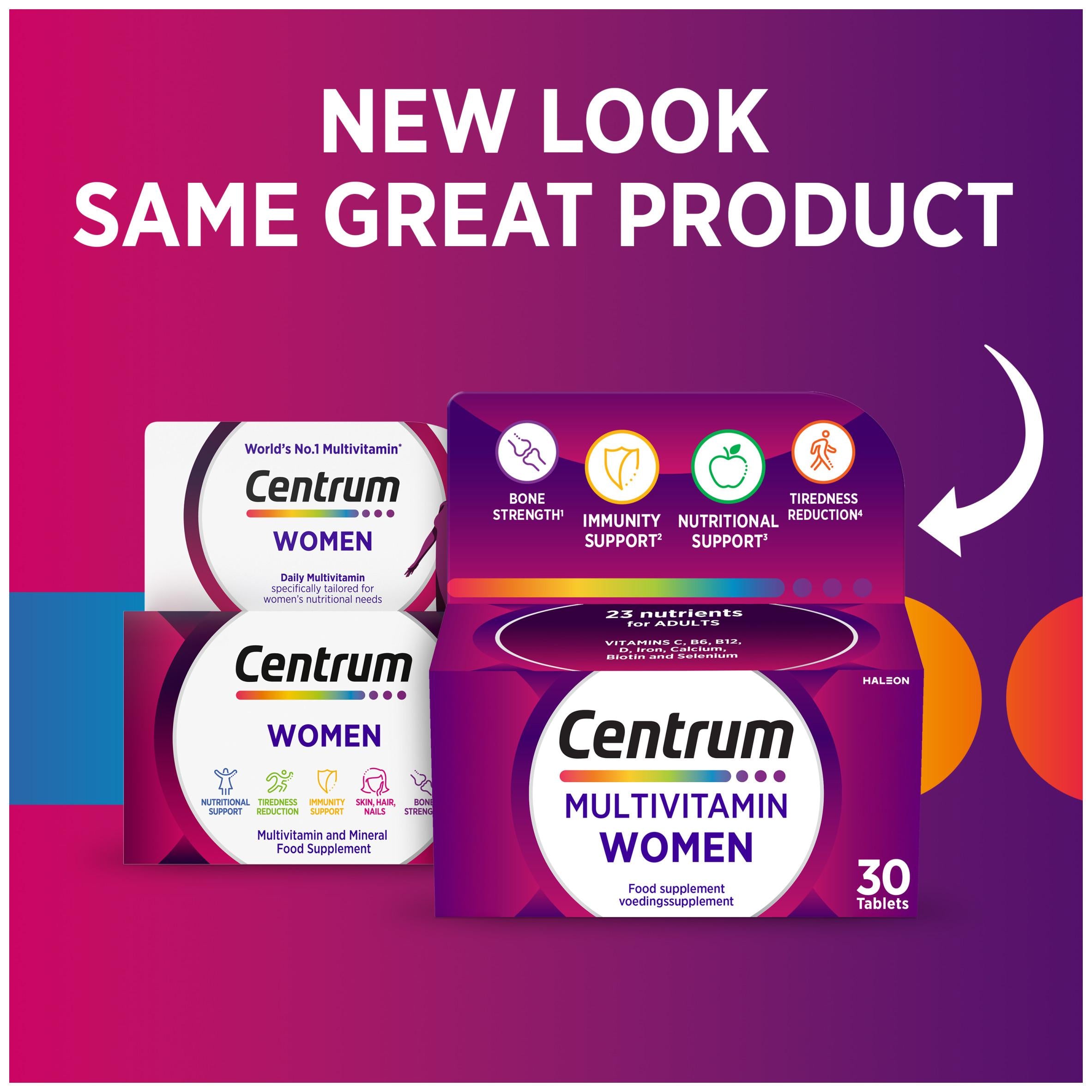 Centrum Women multivitamin tablets 30 pack (British brand)