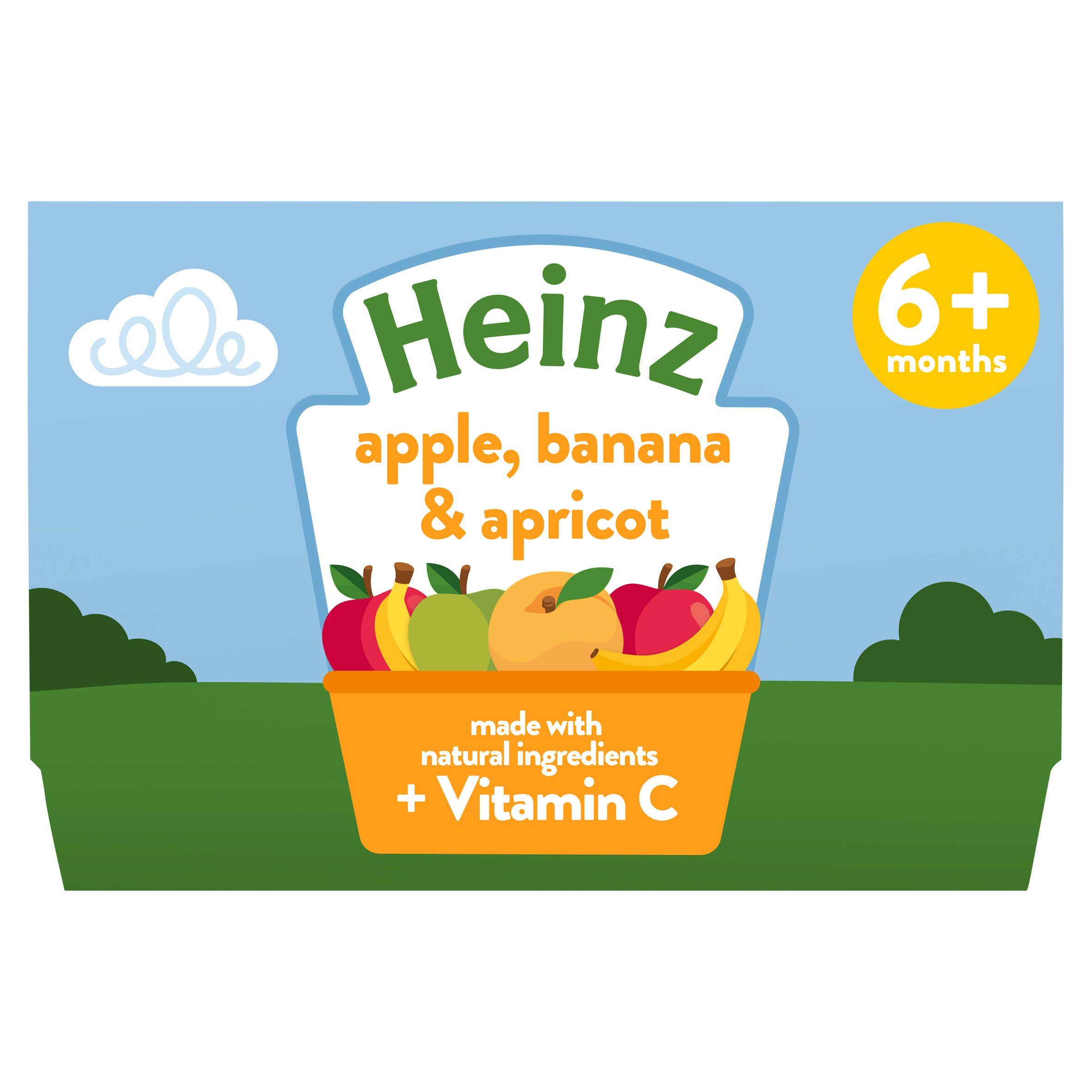Heinz Apple Banana and Apricot puree 4x100g - British product