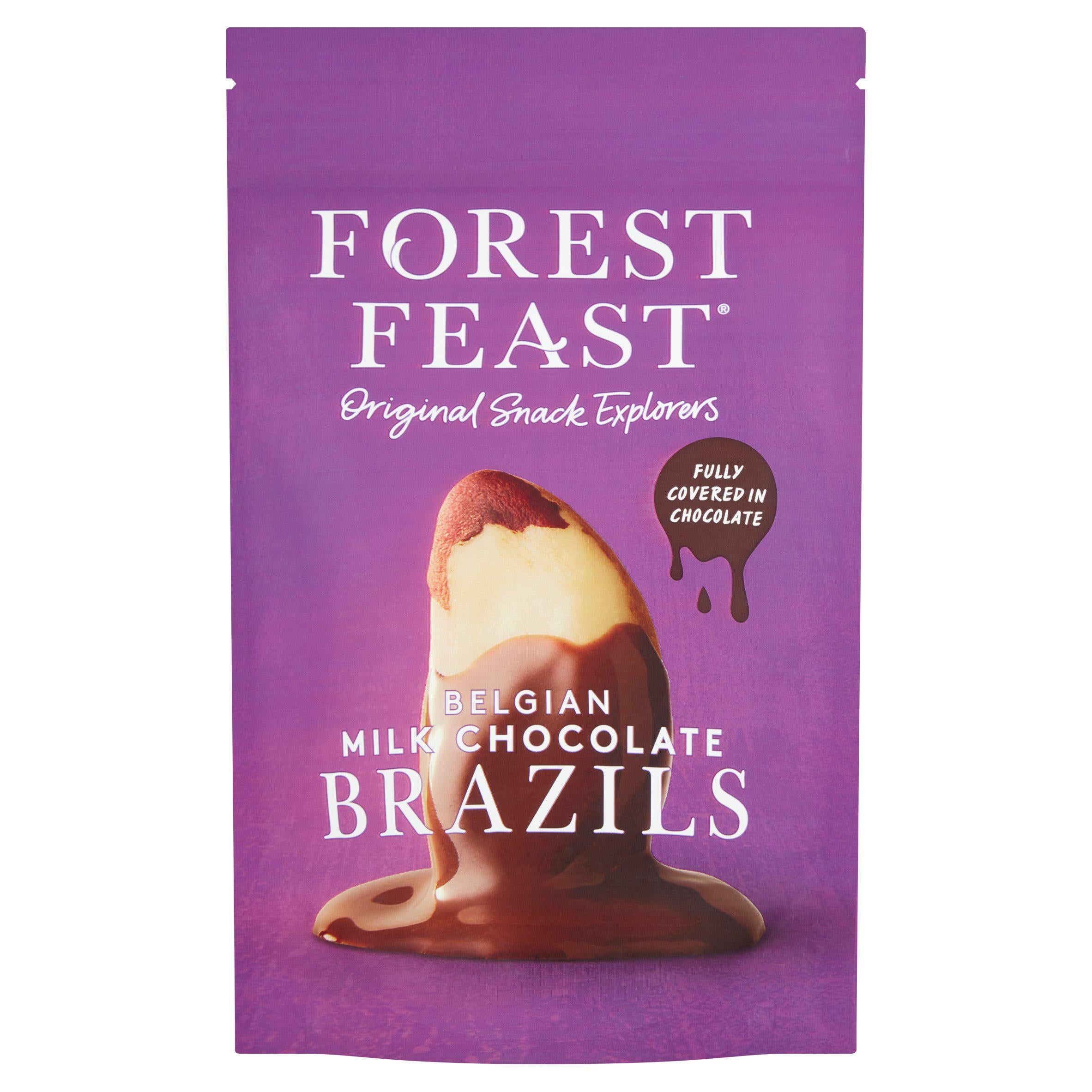 Forest Feast milk chocolate brazils 120g - British product