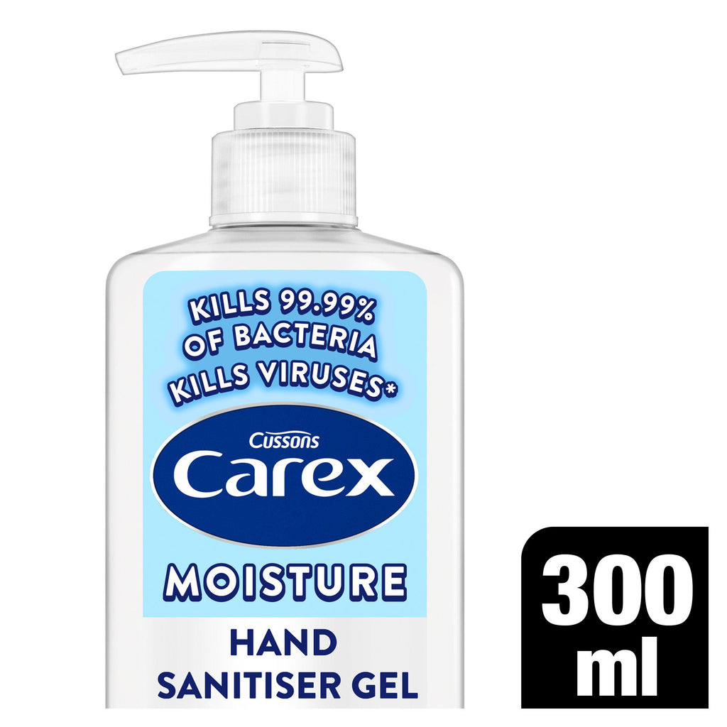 Carex Moisture Antibacterial Hand Sanitiser Gel Quick Dry 300ml