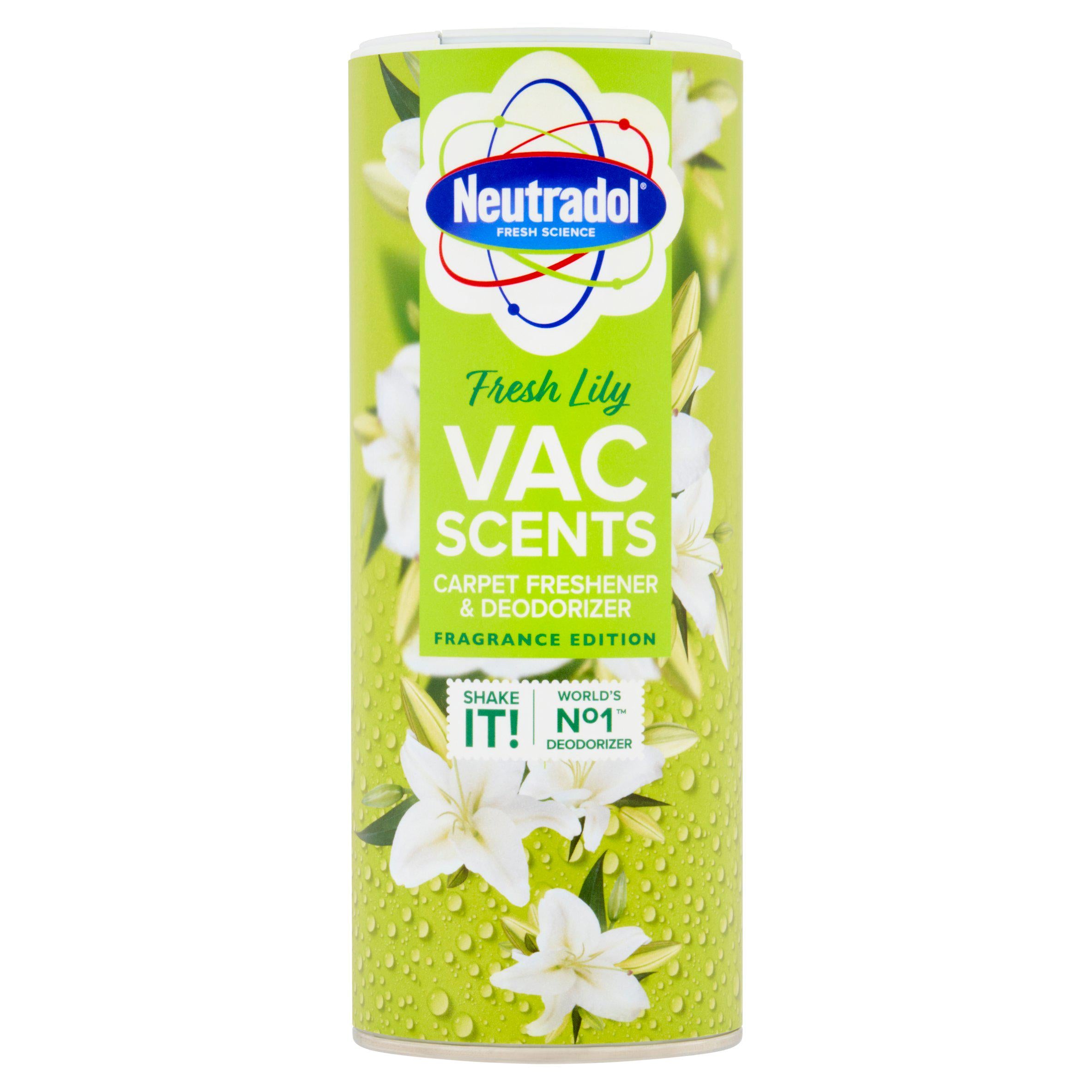Neutradol Fresh Lily carpet freshener 350g, imported from the UK