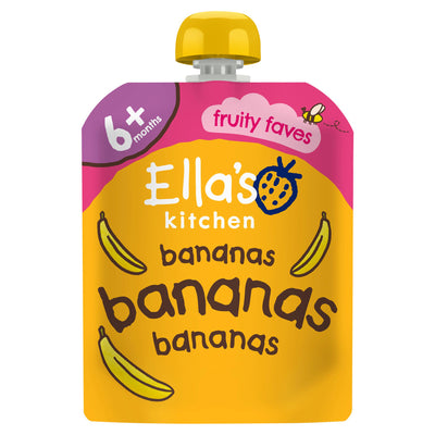 Sainsburys Ella's Kitchen Organic Bananas First Tastes Baby Food Weaning Pouch 70g- Buy online at McGrocer