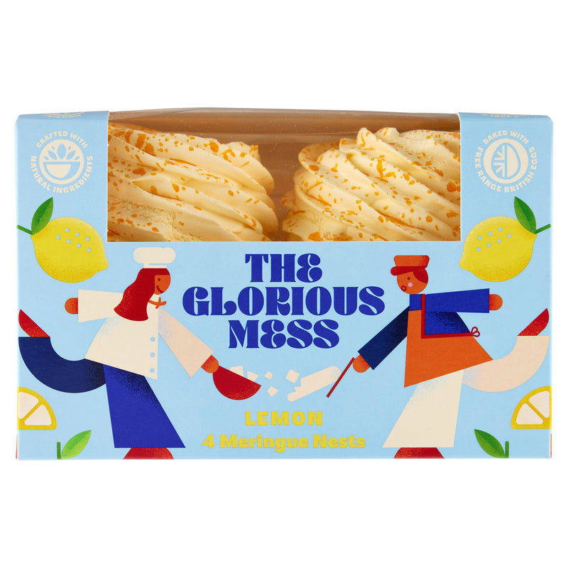 The Glorious Mess lemon meringue nests dessert box - British product