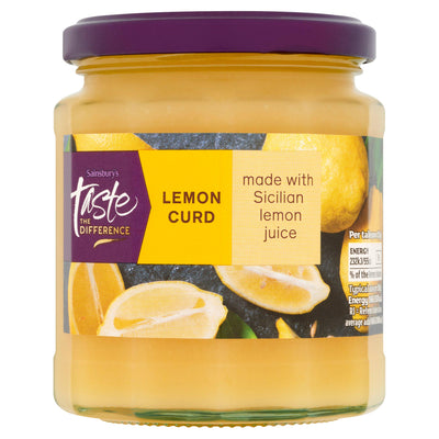 Sainsburys Sainsbury's Taste the Difference Lemon Curd 320g- Buy online at McGrocer