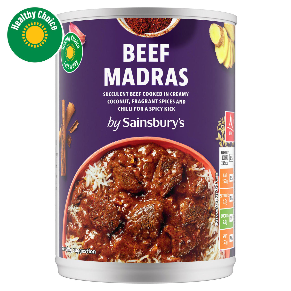 Sainsbury's Beef Madras Curry 392g, UK version
