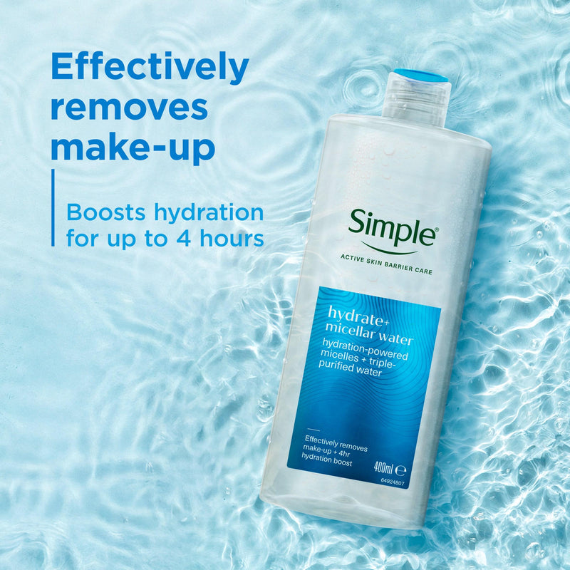Simple Waterboost Sensitive Skin micellar cleansing water 400ml (British brand)