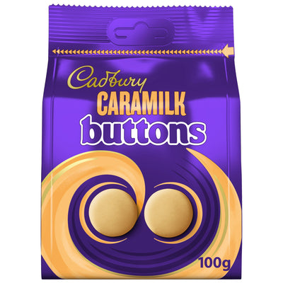 Sainsburys Cadbury Caramilk Golden Caramel Chocolate Buttons Pouch 105g- Buy online at McGrocer
