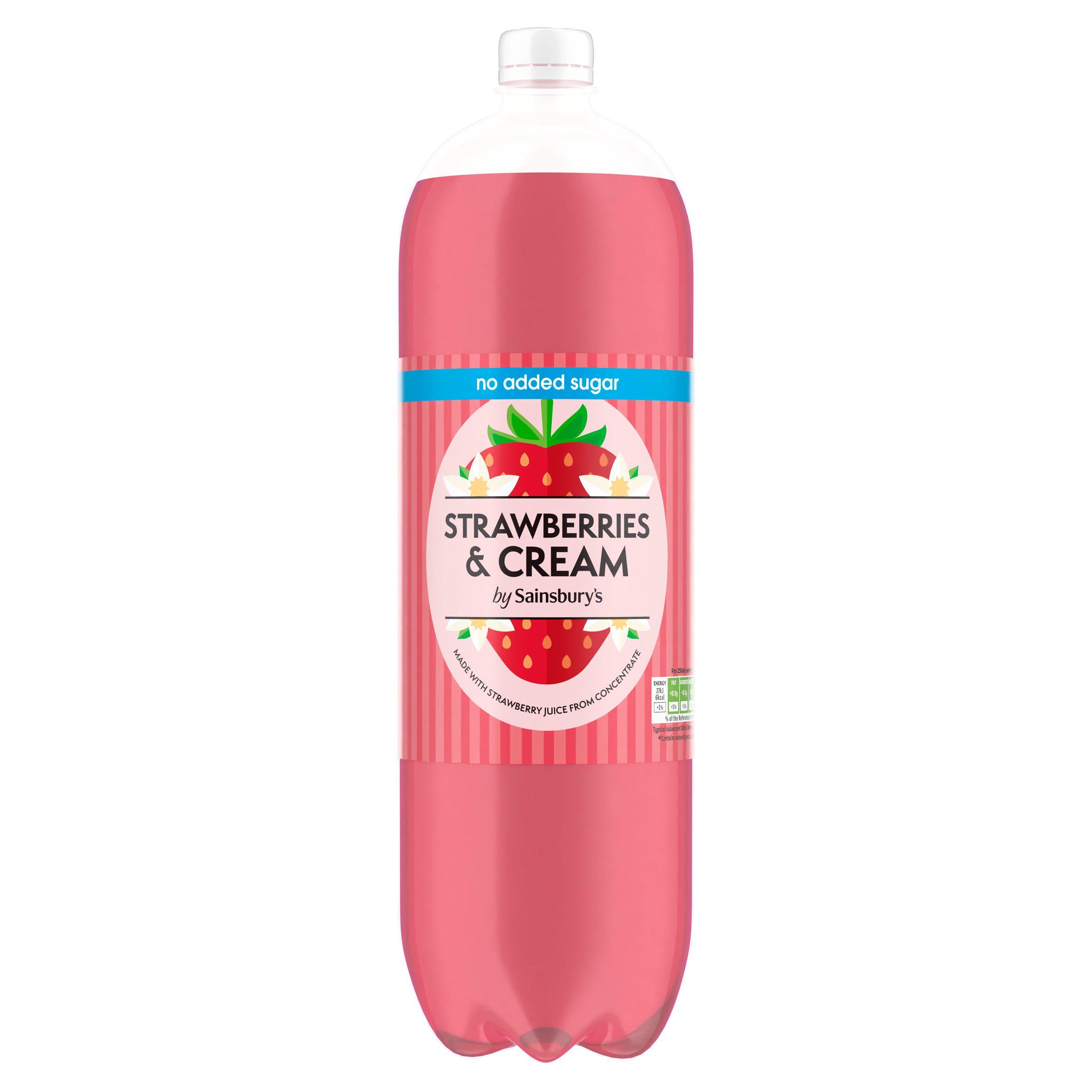 Sainsbury's soft drink Strawberries & Cream 2L, UK version