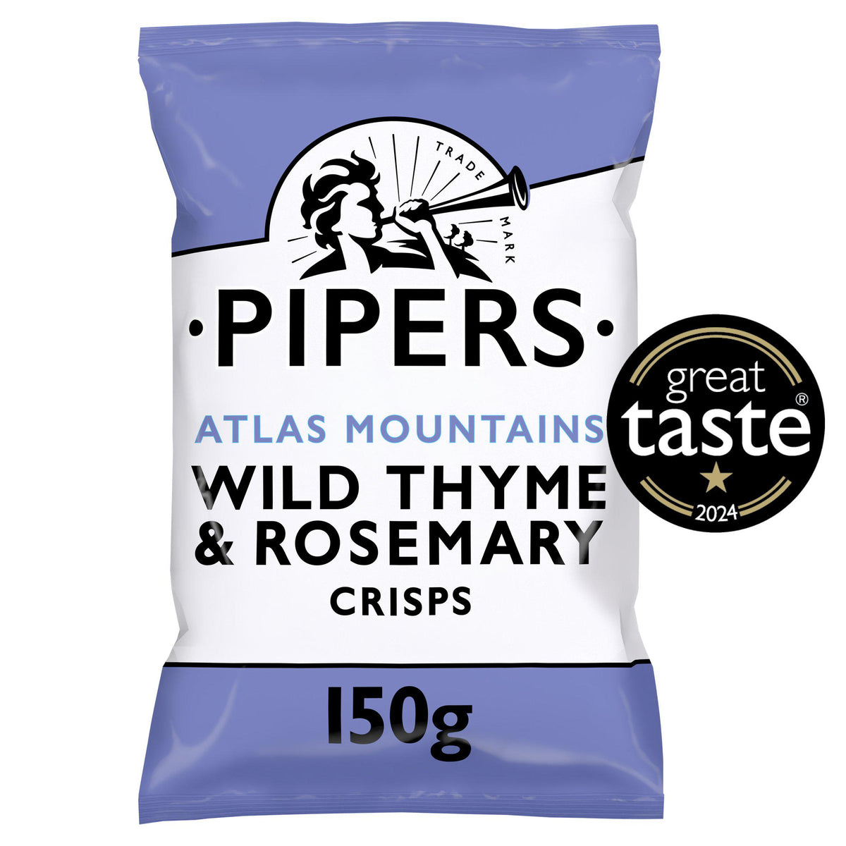 Pipers wild thyme rosemary crisps 150g, UK version