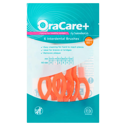 OraCare+ Interdental Brushes 0.45mm x6 GOODS Sainsburys   