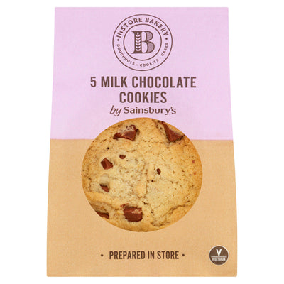 Sainsburys Sainsbury's Milk Chocolate Cookies x5- Buy online at McGrocer