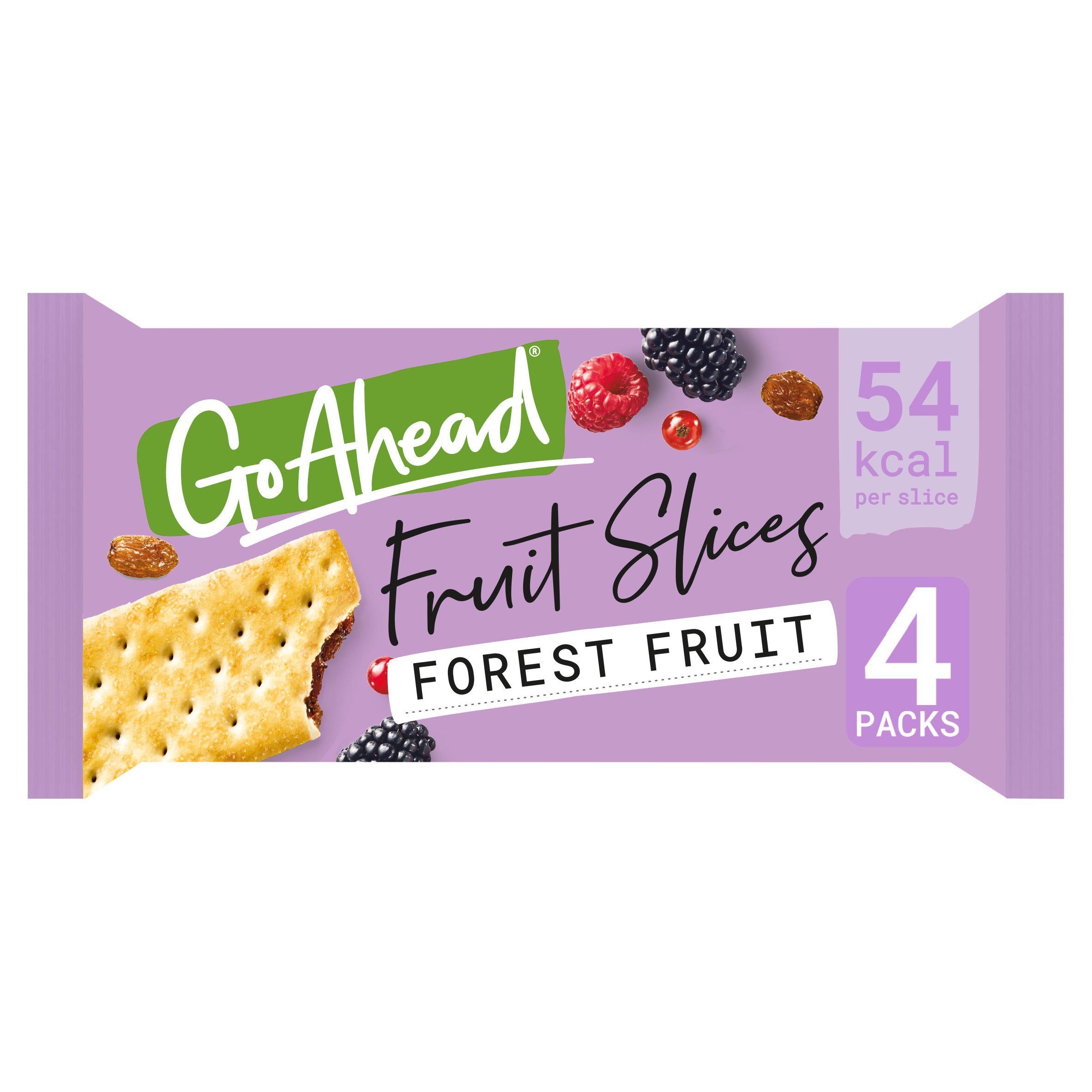 Go Ahead crispy fruit slices forest fruit multipack 4x44g, imported from the UK