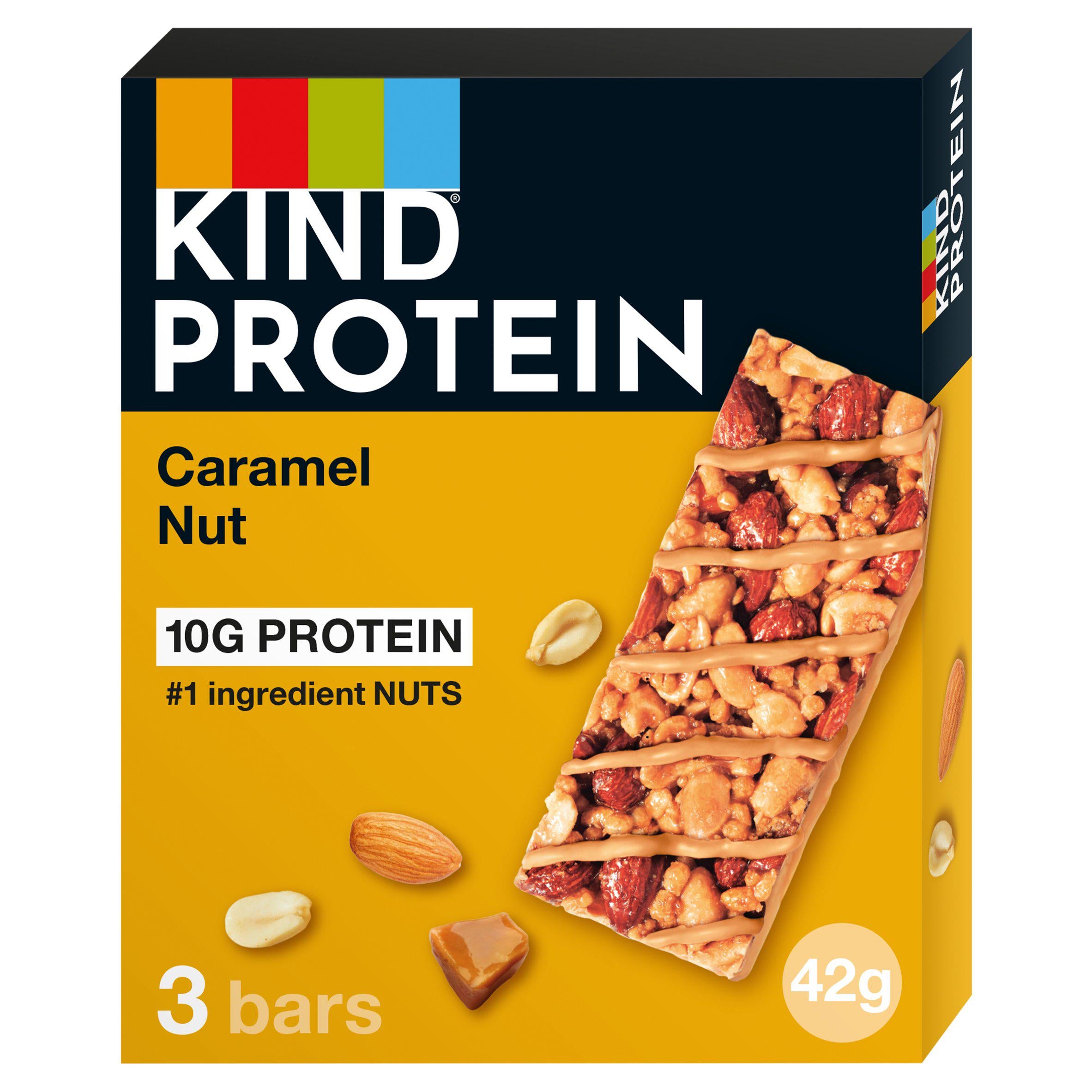 KIND Caramel Nut Protein Bars 3 x 42g, UK version