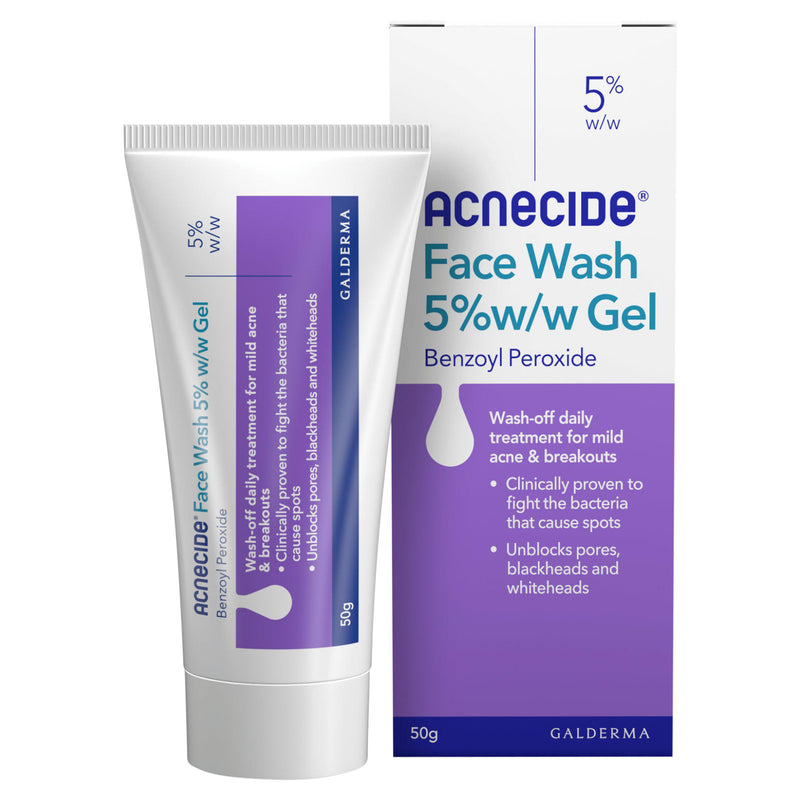 Acnecide Face Wash 5% Gel 50g, UK version