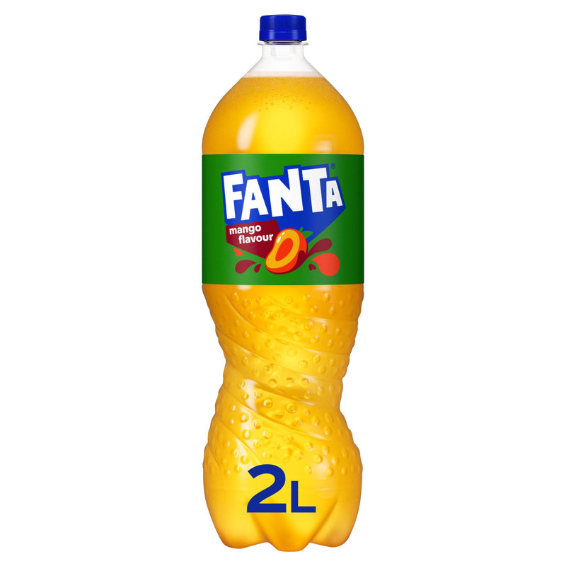 Fanta mango soft drink 2L, imported from the UK