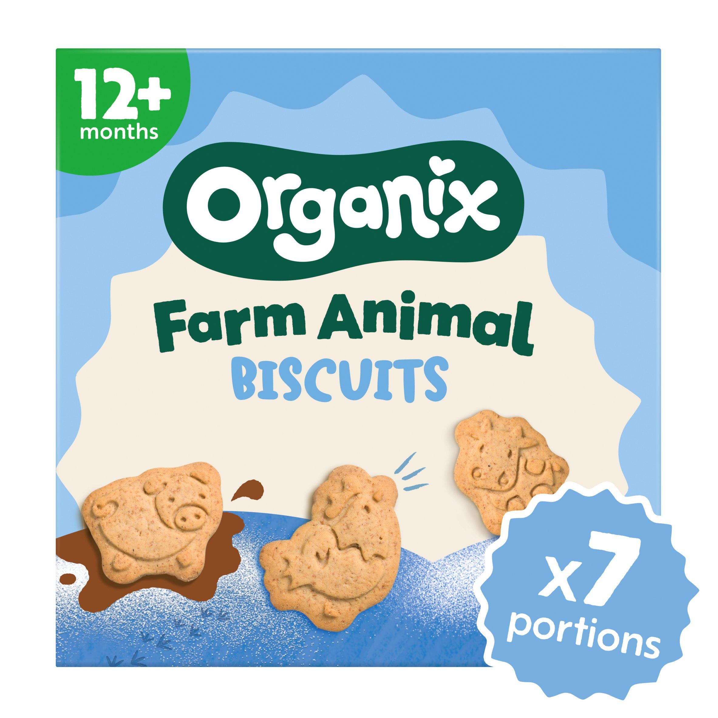Organix farm animal toddler biscuits 100g, imported from the UK