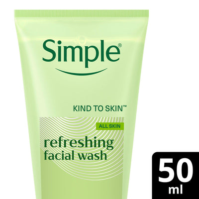 Sainsburys Simple Kind to Skin Refreshing Facial Wash Gel Cleanser Travel Size 50ml- Buy online at McGrocer