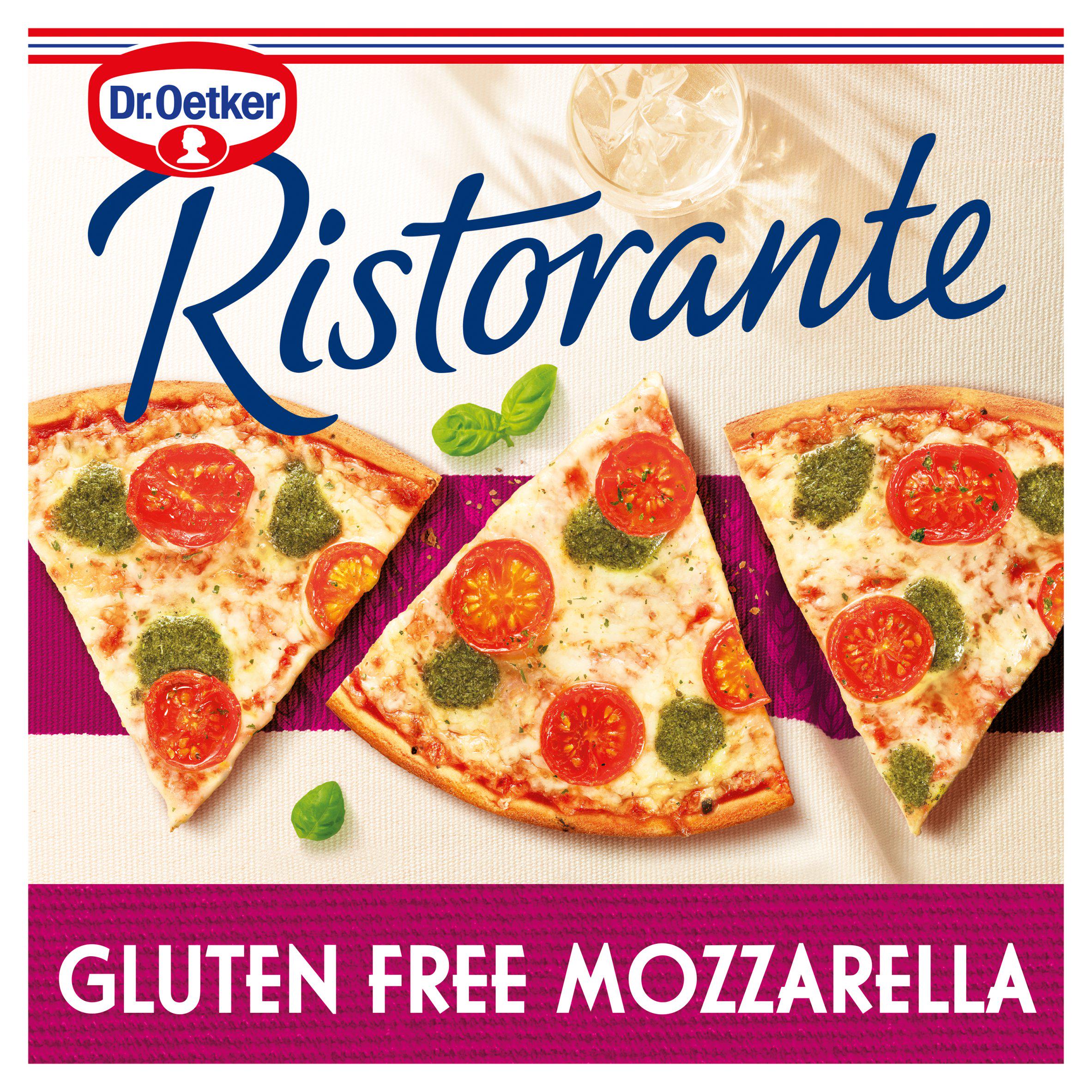 Dr. Oetker gluten free mozzarella pizza 370g, imported from the UK