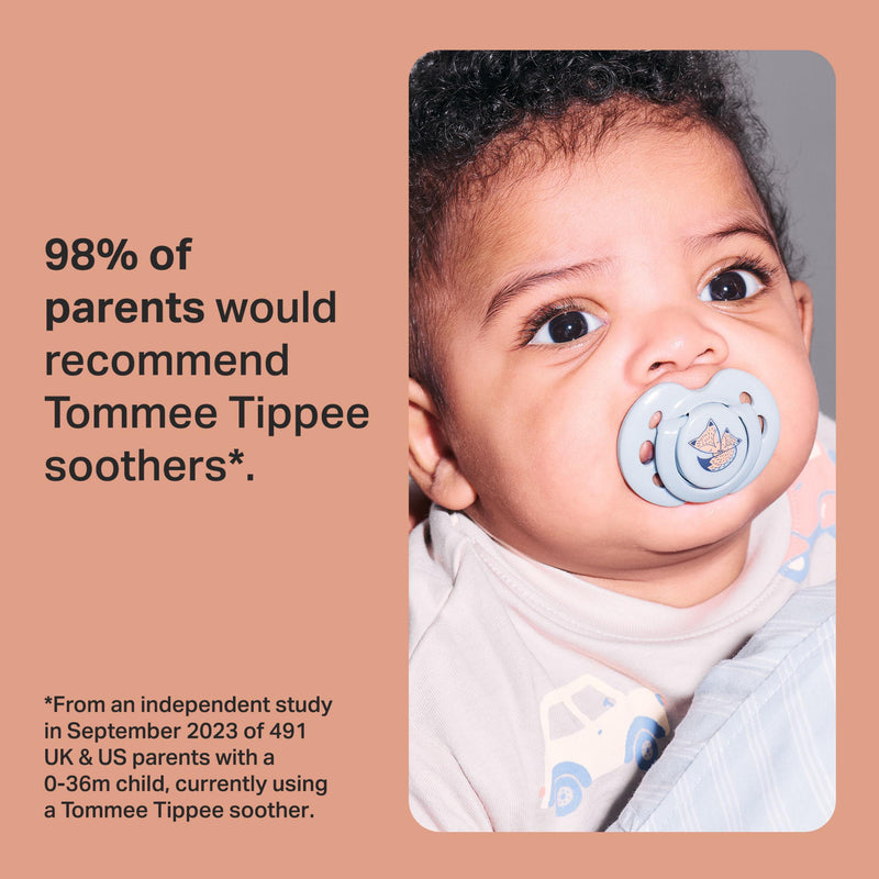 Tommee Tippee Fun Style soothers 2-pack 18-36m, imported from the UK