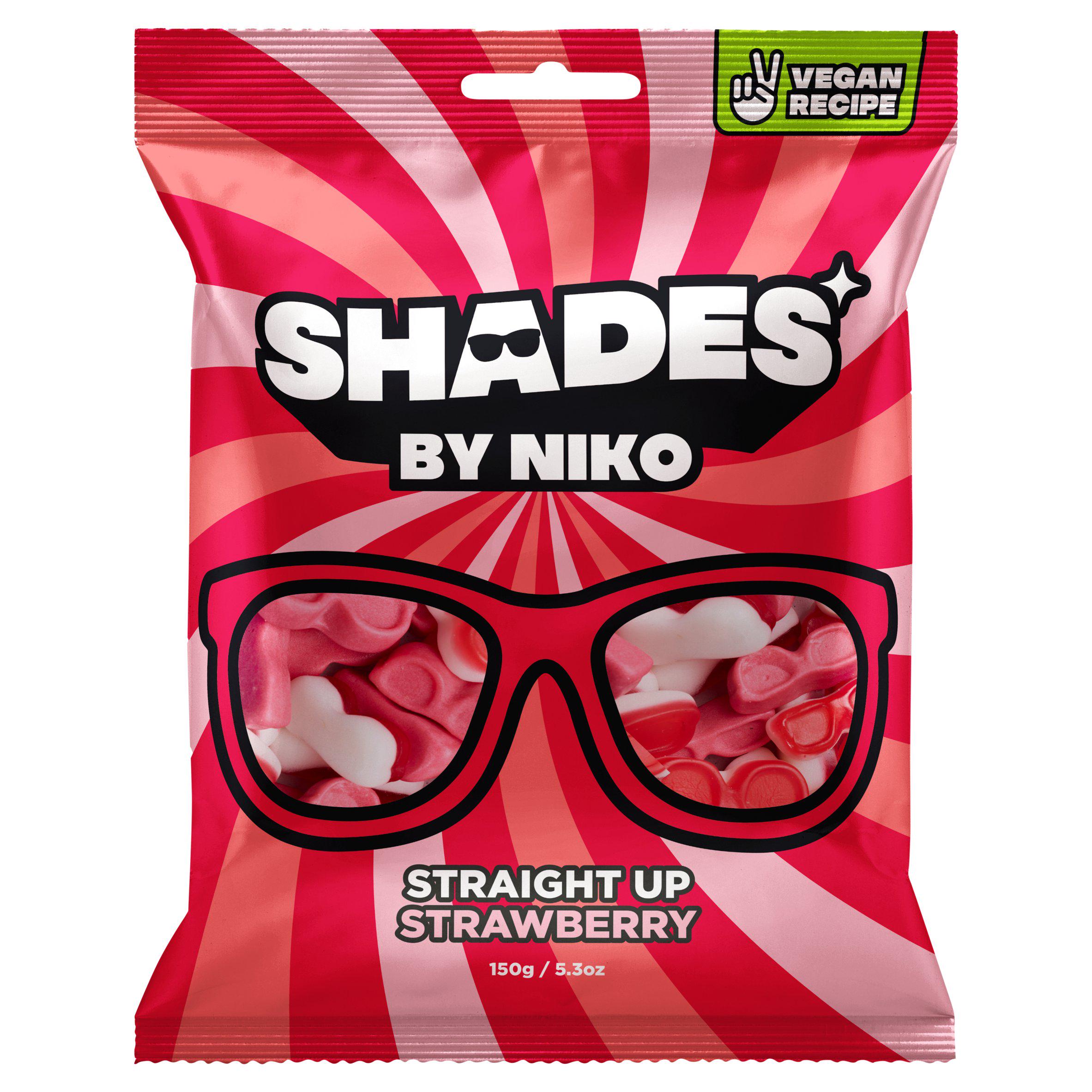 Shades by Niko Strawberry Flavour Sweets 150g (British brand)