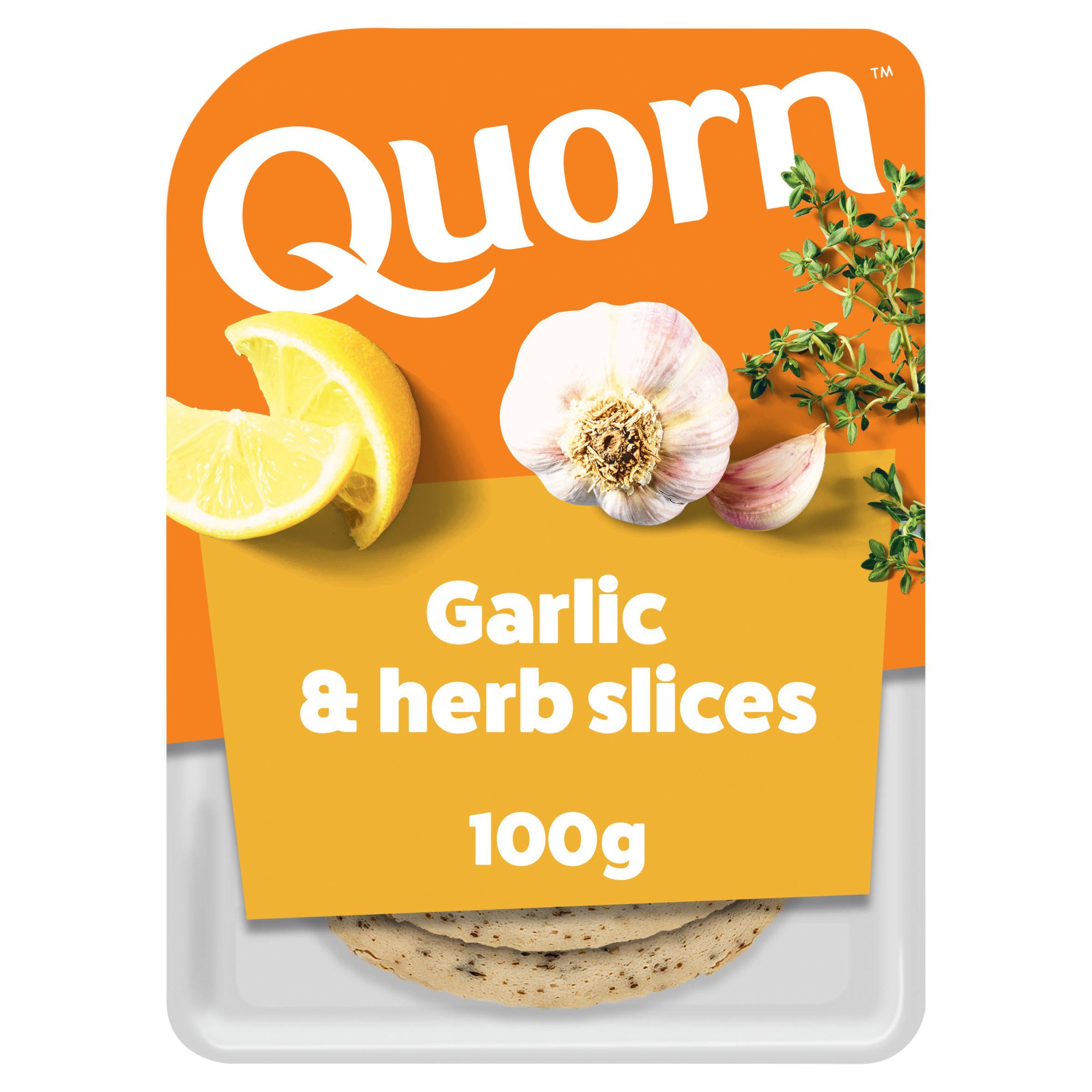 Quorn Garlic & Herb Slices 100g - British product