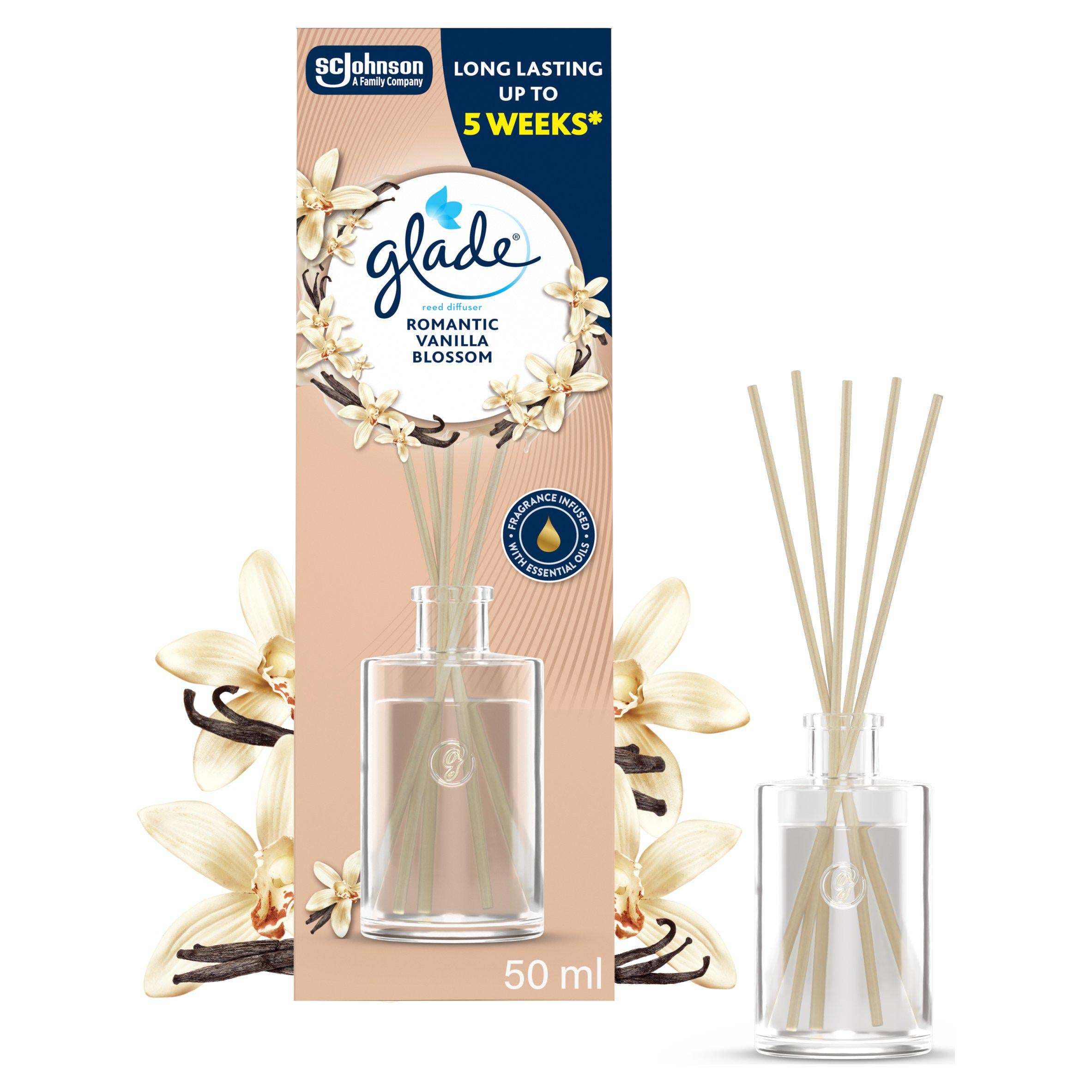 Glade reed diffuser Romantic Vanilla Blossom 50ml, UK version