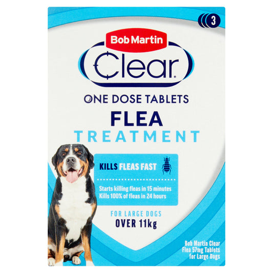 Bob Martin Clear Flea Tablets For Large Dogs Treatment x3 57mg GOODS Sainsburys   
